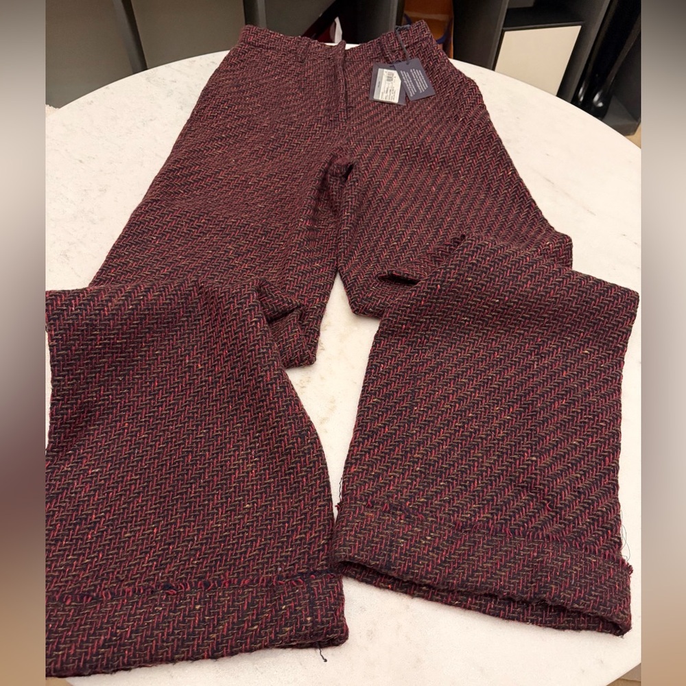 Prada women’s Burgundy Tweed Pants - Picture 6 of 12